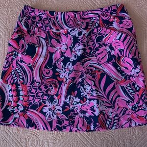 Lilly Pulitzer Pink and Navy Floral  Skort